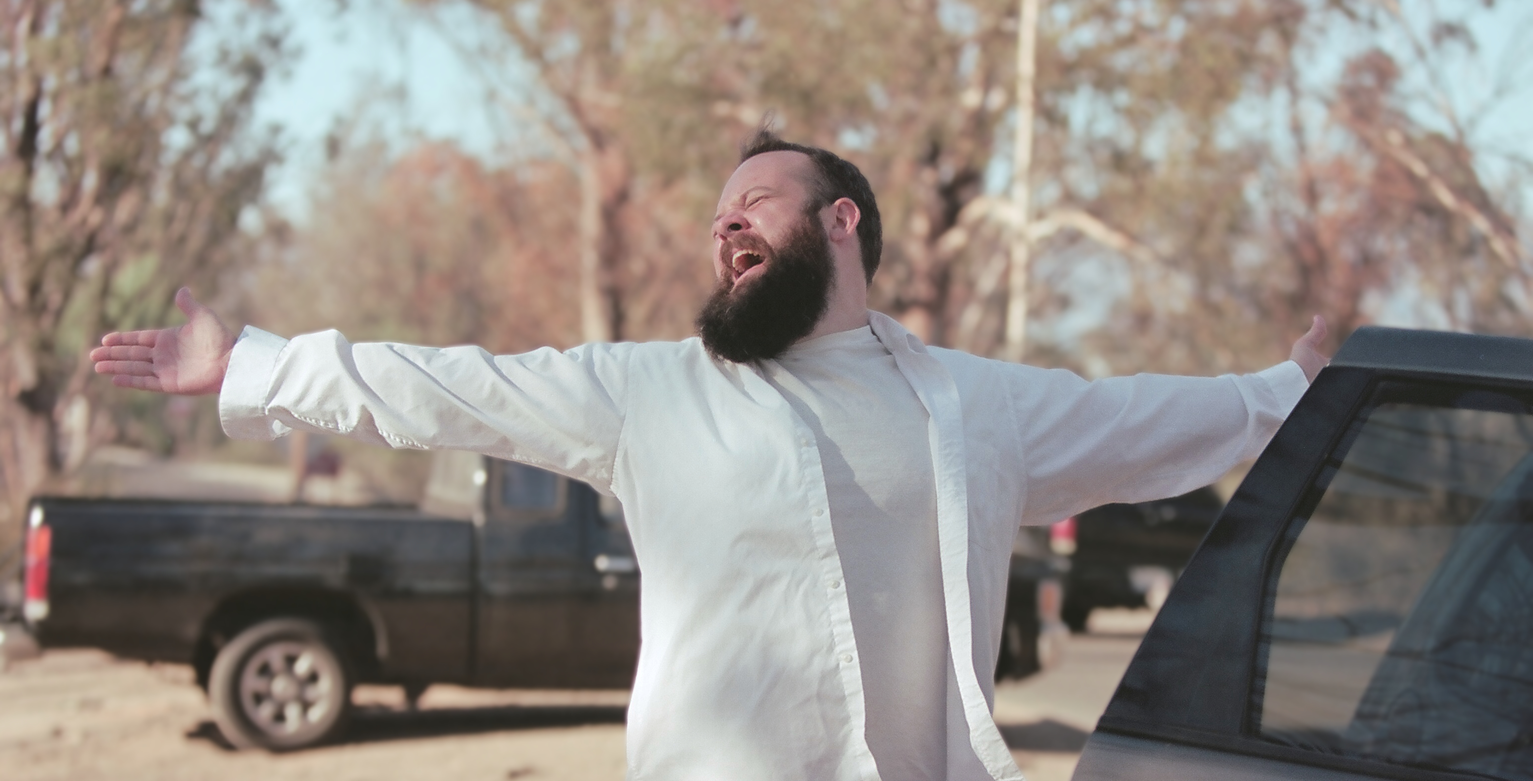 Bass legend Chris Rolontz welcoming the sun with open arms.